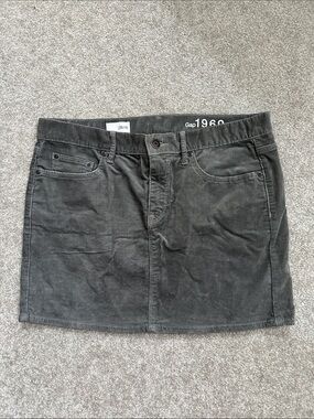 GAP Charcoal Corduroy Mini Skirt